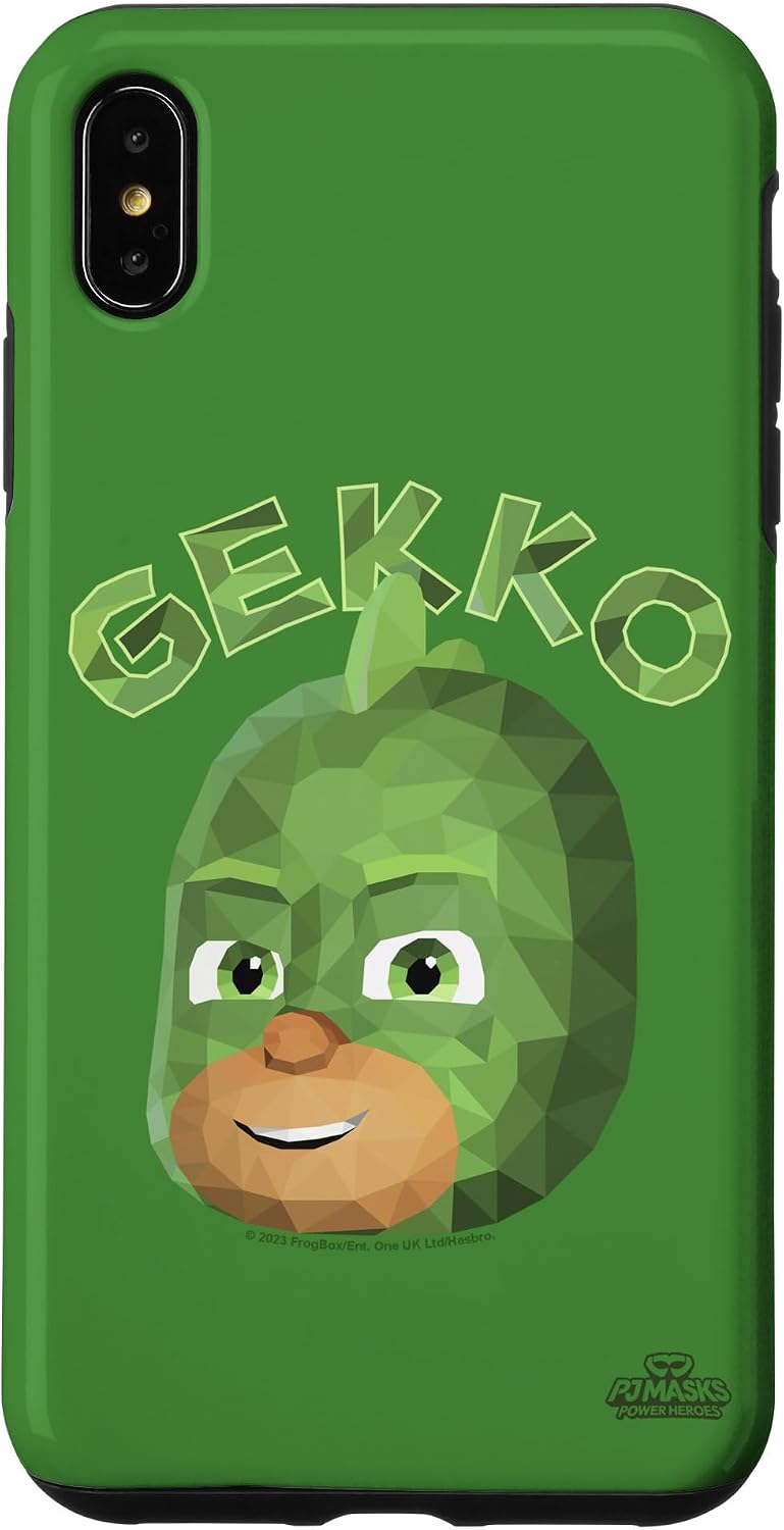 iPhone 14 Pro Max PJ Masks Power Heroes Gekko Smiling Big Face Polygon Logo Case