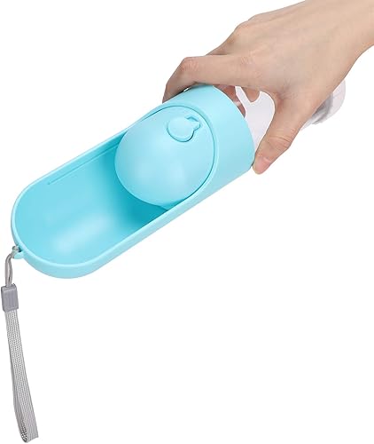 Miniatura 4 de Pet Collapsible Drink Bottle, Portable Water Dispenser for Dogs and Cats, Telescopic Travel Cup with Water Lock Button, Built - in Filter and