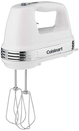 Cuisinart HM-70 Power Advantage 7-Speed Hand Mixer, Stainless and White