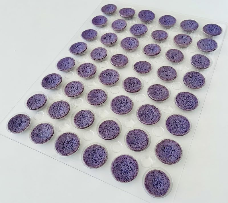 480 Stk. Macaron Halbschalen lila - Karton/fertig gebacken