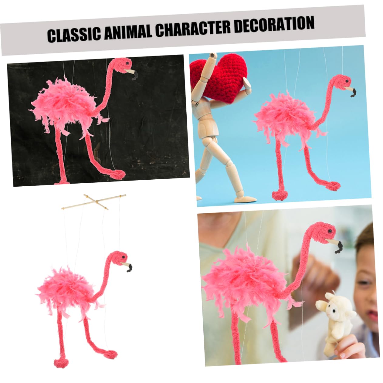 Mikinona 2 Piezas de Peluche con Cuerda Juguetes Animales Interactivos para Espectáculos Figuras Resistentes y Creativas