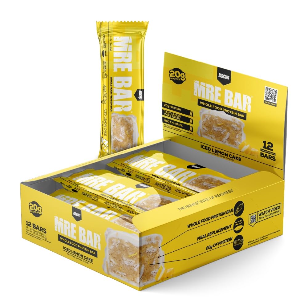 REDCON1 MRE Cookies & Cream Protein Bars - 12 Count Snack Bars for Breakfast or Post-Workout — Amazon image 17