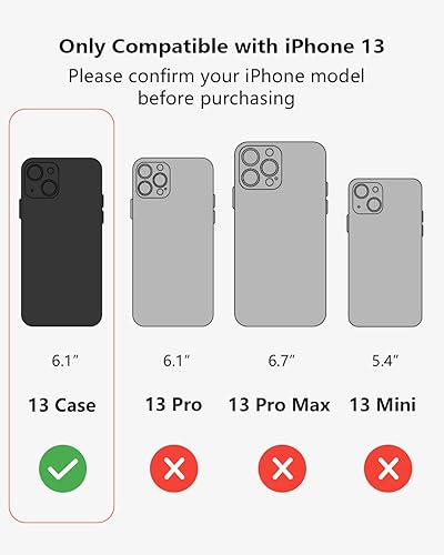 Miniatura 2 de SCORPIFY Funda para iPhone 13 compatible con MagSafe con diseño de leopardo negro mate, bonita funda magnética para teléfono para mujeres, niñas y