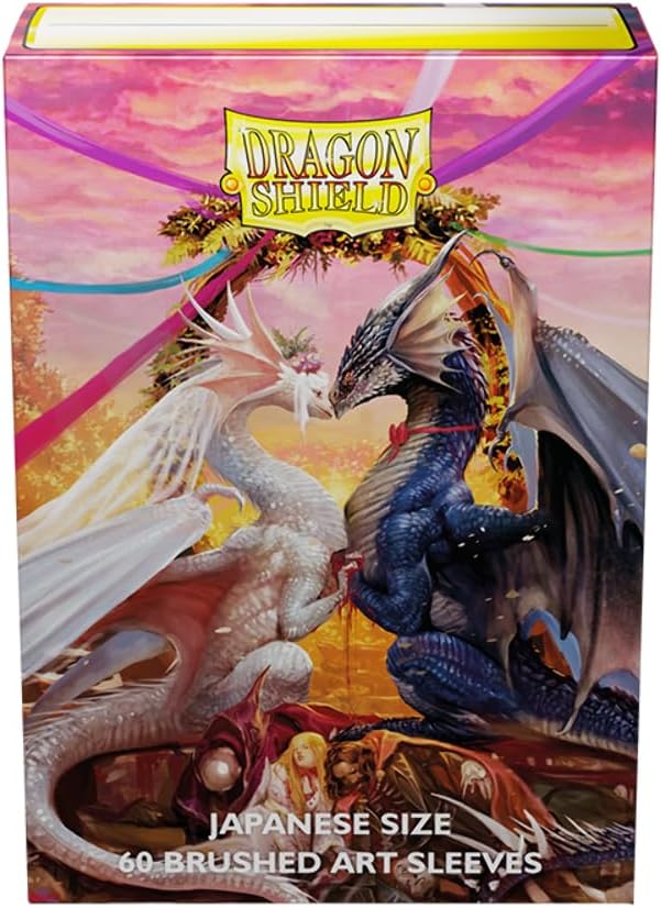 Dragon Shield – Limited Edition Brushed Art Japanese: Valentine Dragon 60 CT Japanese Size Card Sleeves - Yu-Gi-Oh! Card Sleeves Smooth & Tough - Compatible with Yu-Gi-Oh!