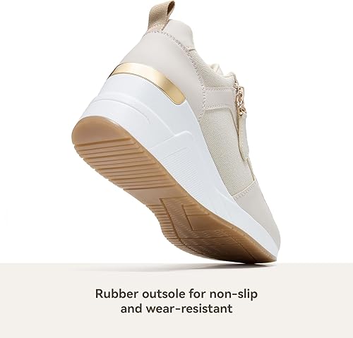 Miniatura 4 de Viscozzy Zapatillas de tacón alto con cuña para mujer