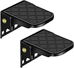 Folding Truck Bed Step,Camper Steps Folding, RV Steps, Trailer Folding Sateps, Tailgate Ladder for RV, Campers, Dump/Fatbed/Boat Trailer, Safety & Anti-Slip (2 Pack, Black)
