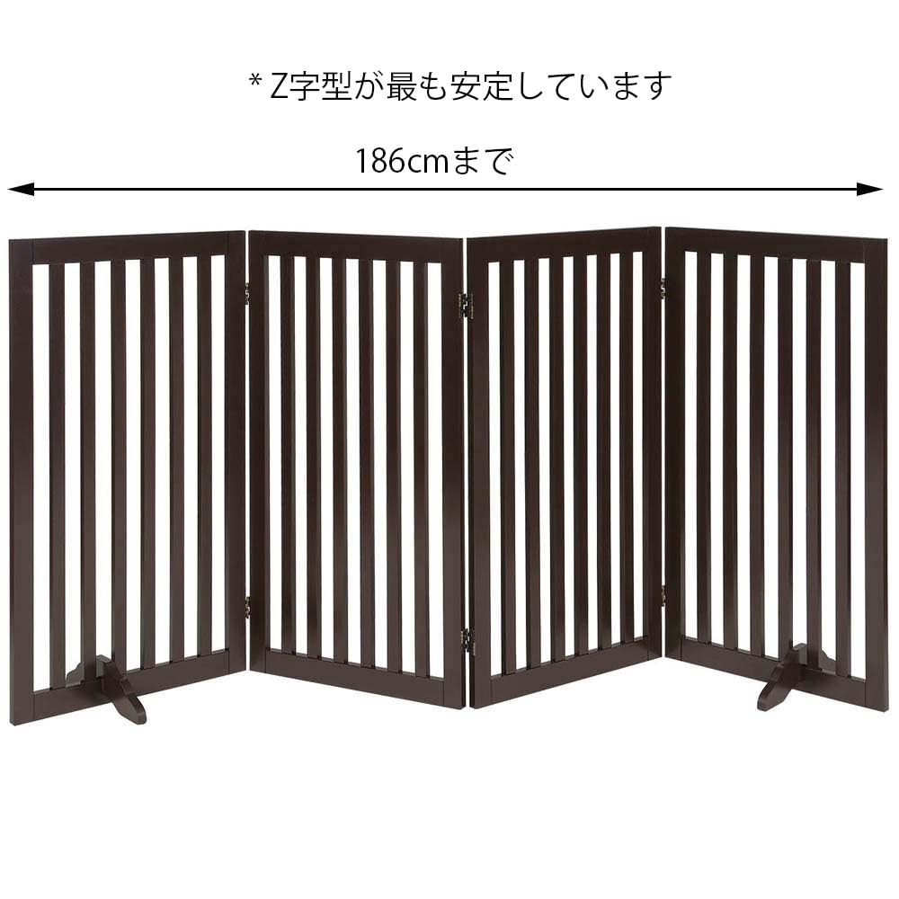 Amazon | unipaws ペットゲート 置くだけ簡単 木製 折りたたみ式 伸縮