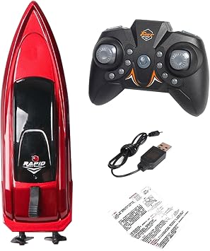 Remote Control Boat for Kids, 2.4G Stunt Water Toys | Electric Boat - For 4 to 12 Years Old Kids Boys Girls for Pool, Lake, Lake, River, Beach, Park, Outdoor Water Play