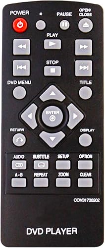 Nuevo COV31736202 Control remoto de repuesto para LG DVD Player DP132 DP132NU