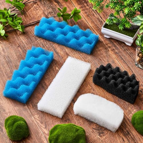 Image of Threlaco 24 Pcs Filter Media Kit Compatible with Fluval 306 /307, Including Foam Pad, Water Polishing Pad, Biological Sponges Max for Aquarium Canister Filter Media Replacement