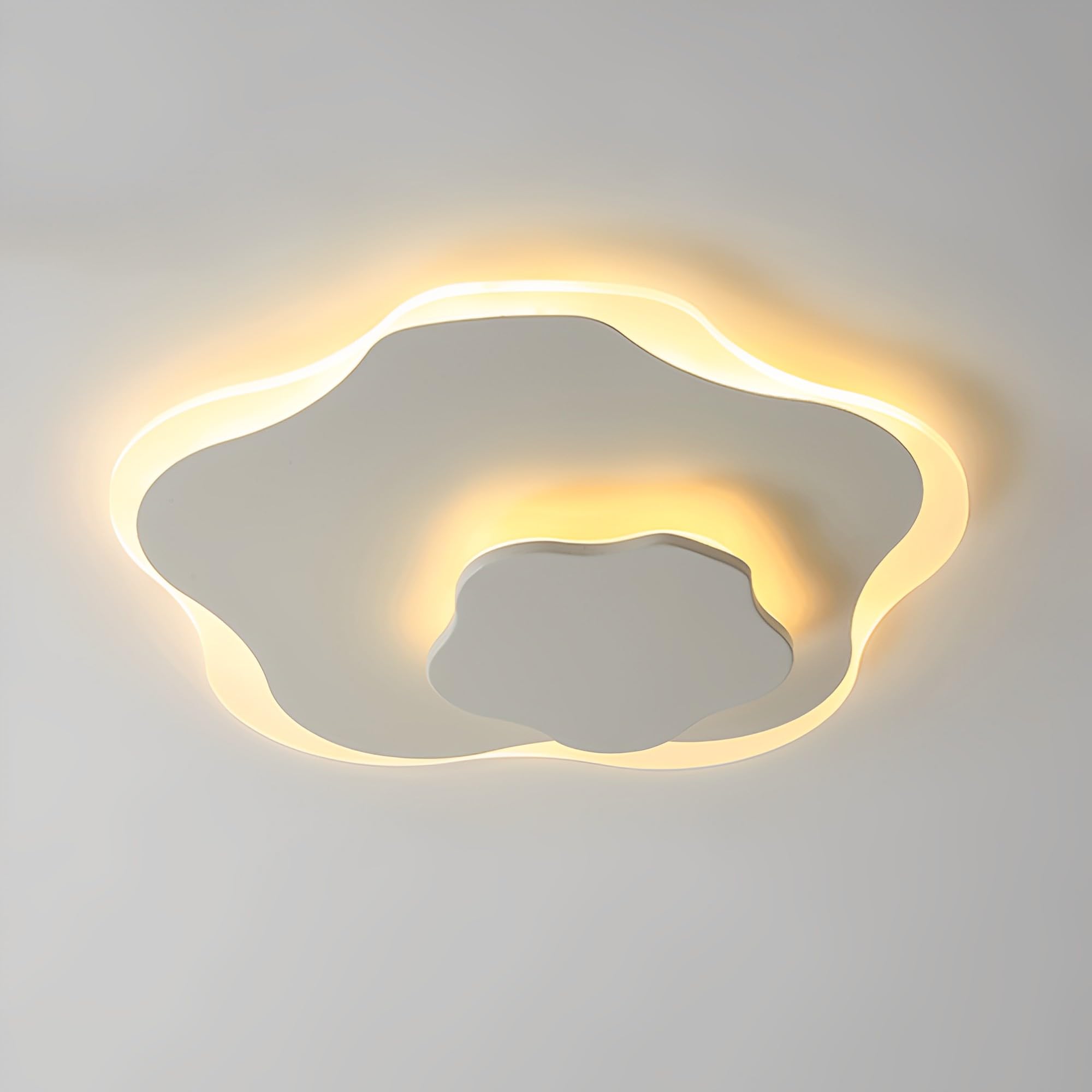FYZDLAOR Close to Ceiling Light Fixtures,Modern Girl’s Bedroom Ceiling Light,Acrylic Chandeliers Star Shape Lighting for Bedroom Kids Room