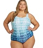 Moderate Women's Plus Size One Piece Swimsuits - Printed Bathing Suit Tummy Control - Sweetheart Neckline Swimwears
