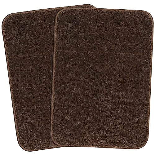 Image of Shree JEE Home Solid Microfibre Bathroom Mat Soft and Non-Slip Mat for Kitchen Door and Bedroom (40x60cm) Pack of 2 (Brown)