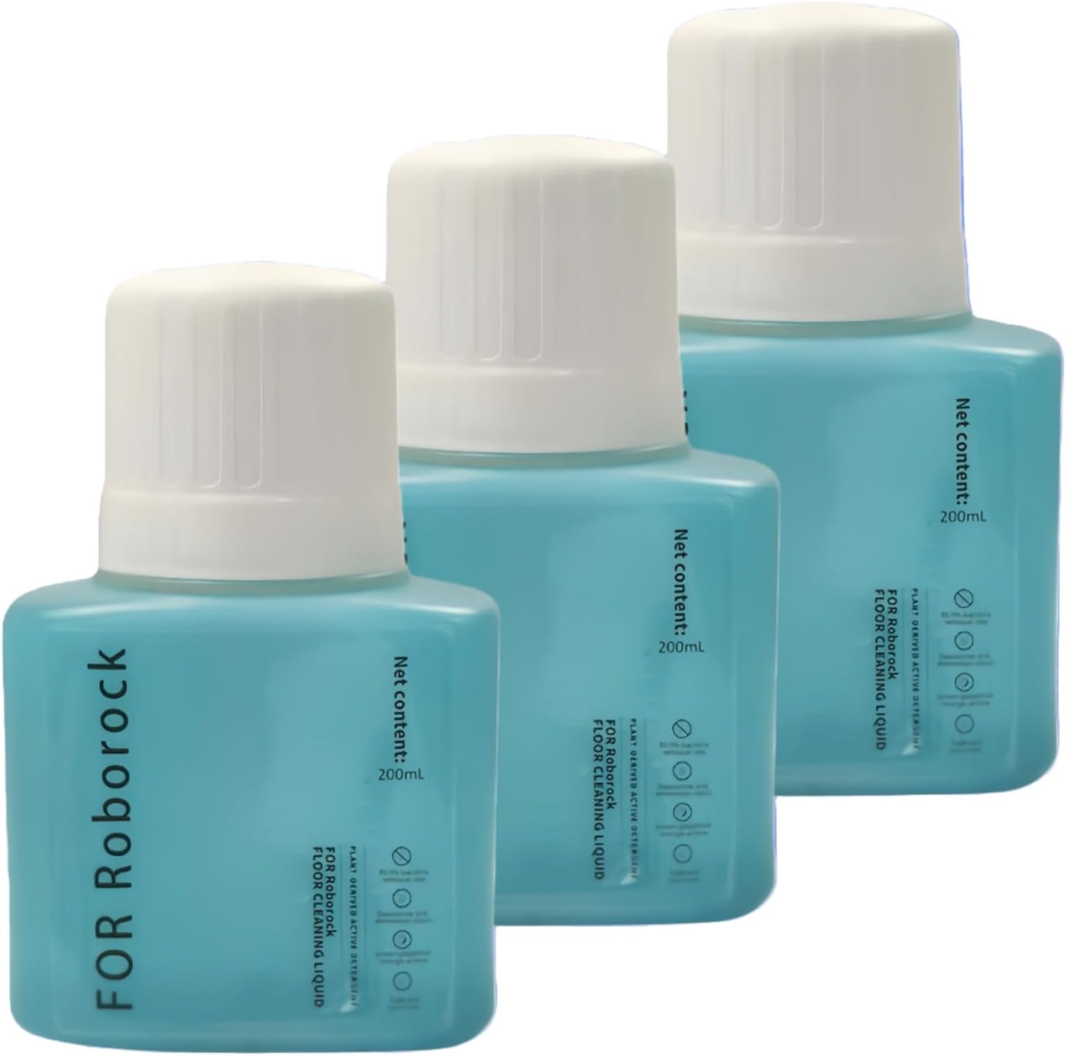 200ml Super Concentrated Floor Cleaning Fluid. Compatible For Roborock. Suitable With All Robot Vacuums With Mopping(3pcs 600ML)