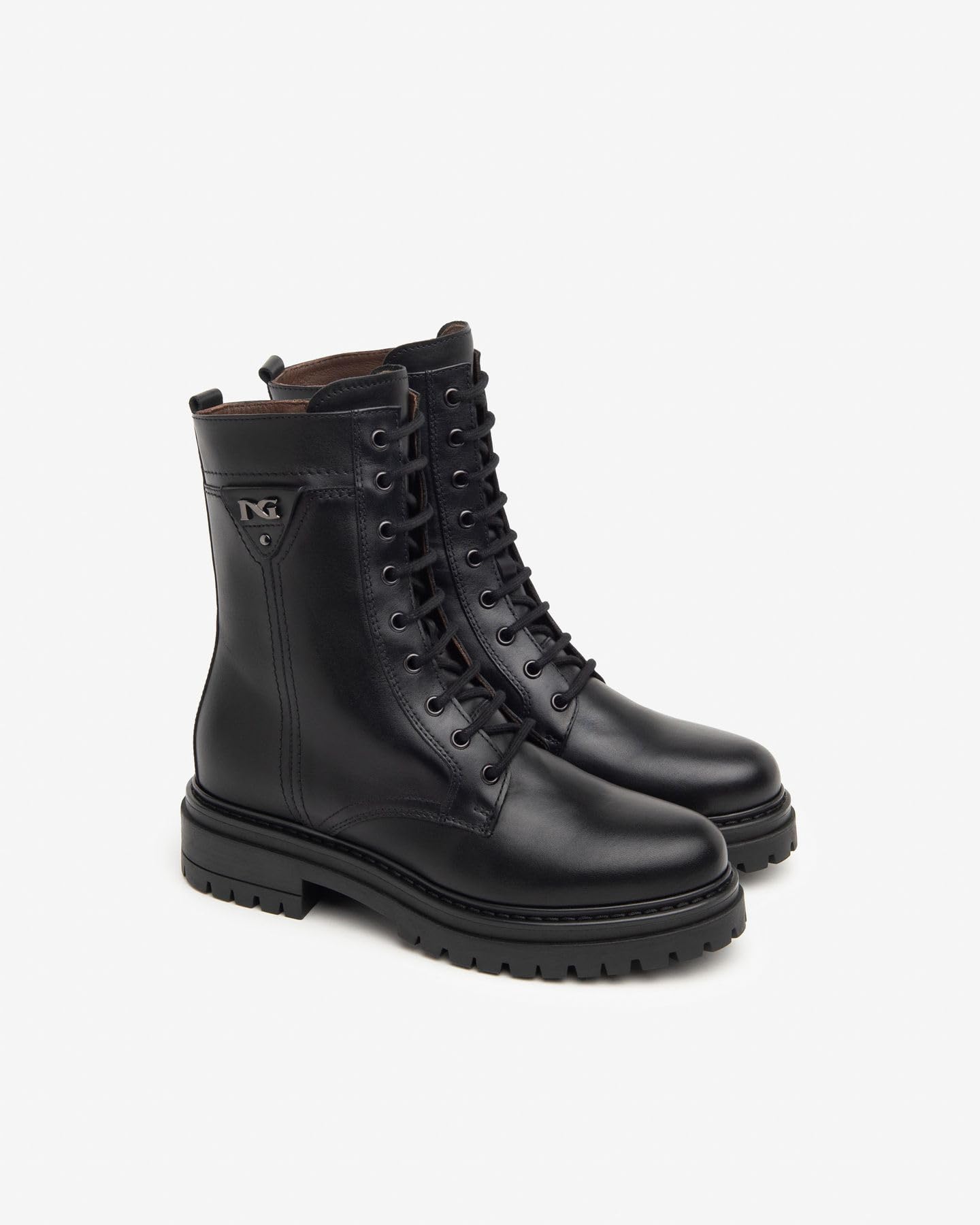 Nero Giardini I411832D Anfibi Donna in Pelle - Nero 40