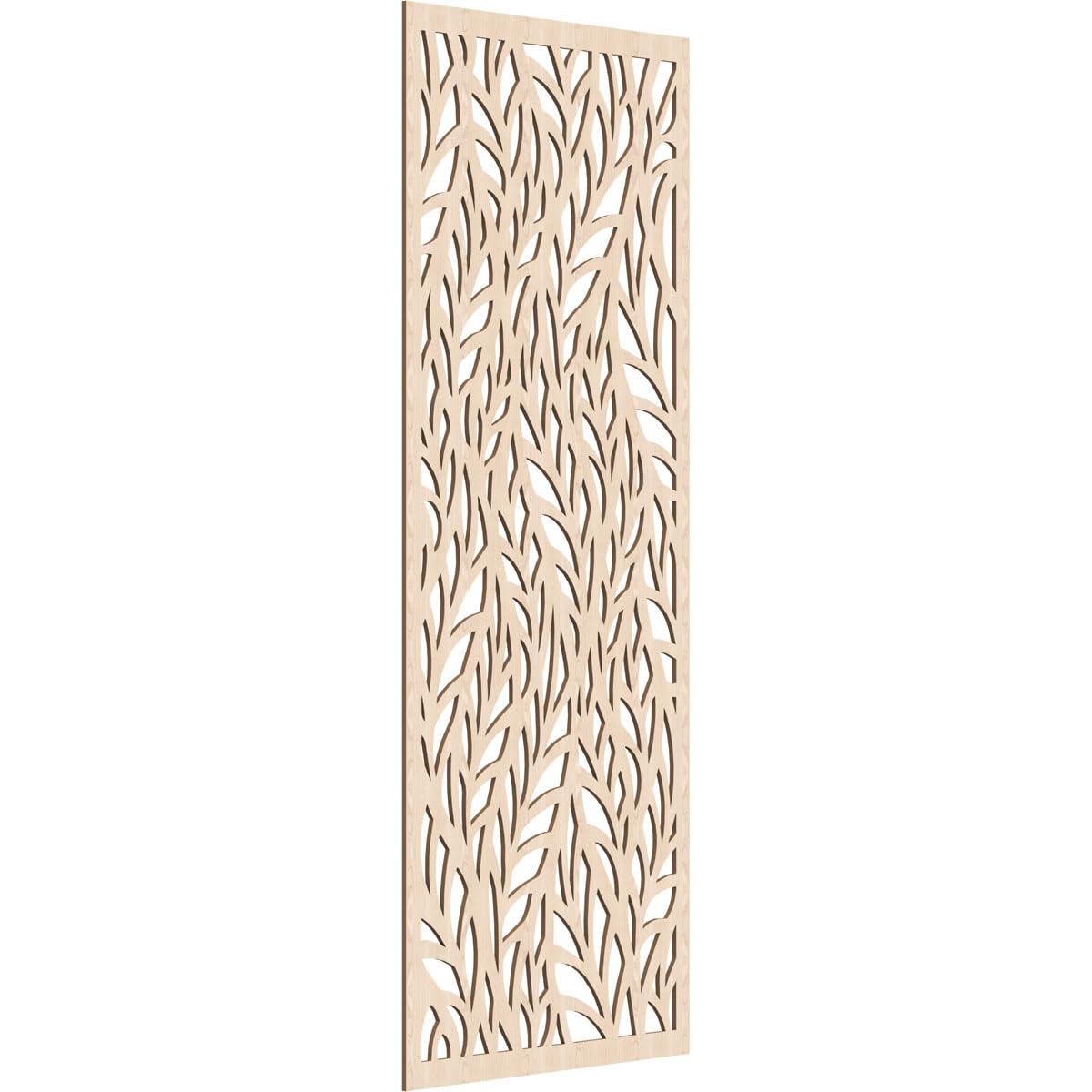 Ortonville Decorative Pierced Fretwork Wood Wall Panels, 27 3/8"W x 69 3/8"H x 1/4"T, Red Oak