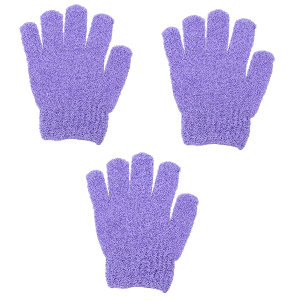 30 Pz Guanti da bagno a cinque dita scrubber per il viso spugna per la pulizia guanto esfoliante exfoliating gloves guanti da doccia guanti da bagno in nylon Viola,porpora BELLIFFY