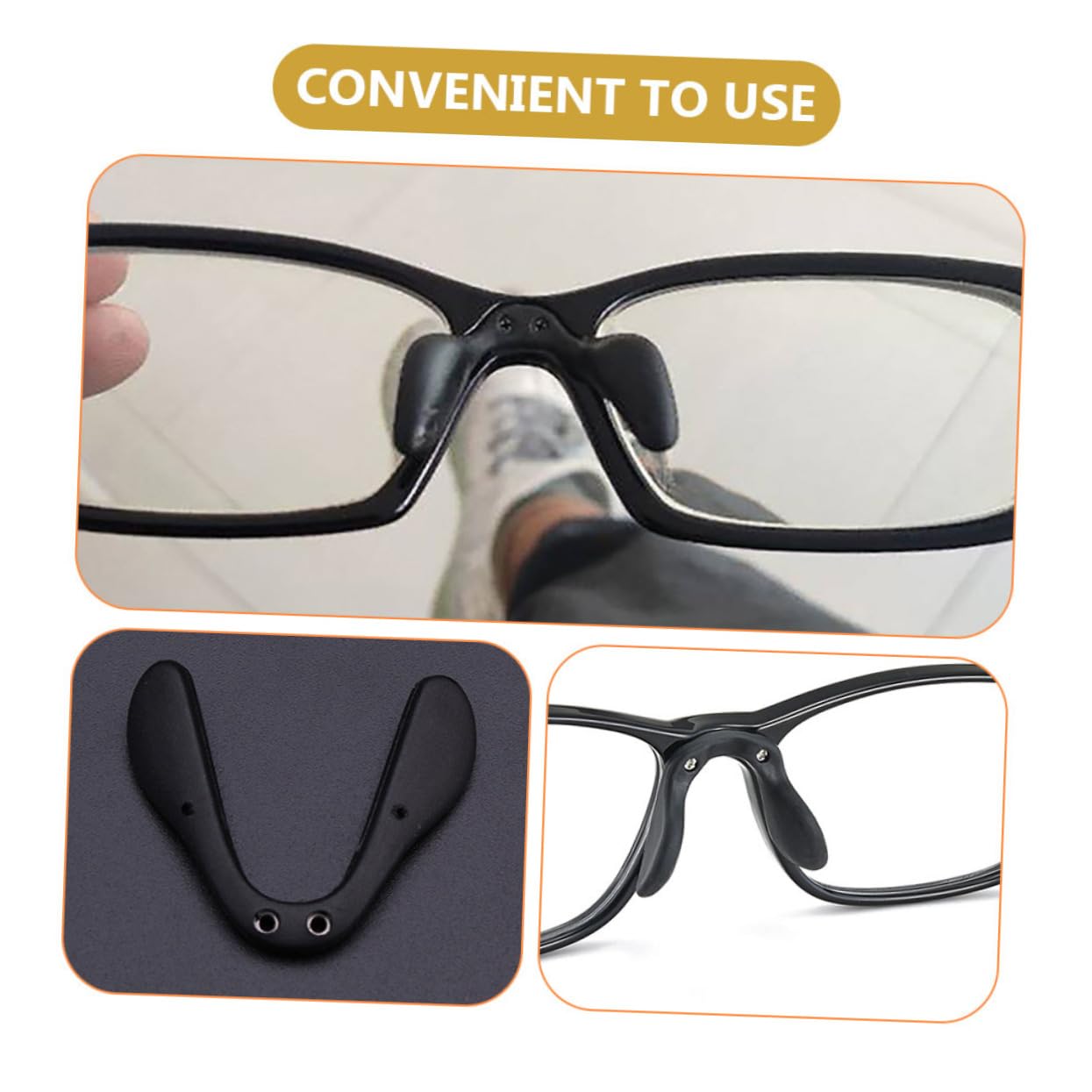 Healeved 20piezas Soporte De Nariz Ajustable Para Gafas De Ciclismo Almohadillas Para Nariz Para Gafas Deportivas y Ópticas