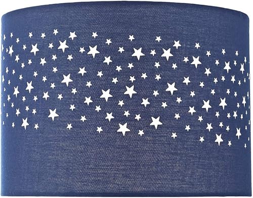 Happy Homewares - Lámpara de araña de algodón gris suave decorada con estrellas que crea un efecto impresionante contra la pared, 10 pulgadas de