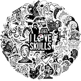 ティーンズ、女の子、子供向けのゴシックシール50枚、水筒、ノートパソコン、携帯電話、スケートボード用のかわいいビニール製美的ステッカー (ゴシック風)