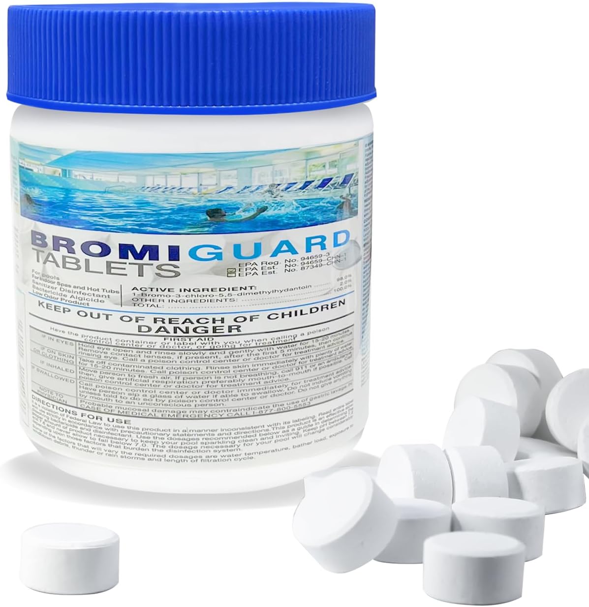 Bromine Tablets 1 Inch 1 Lb for Spa Hot Tub Chemical