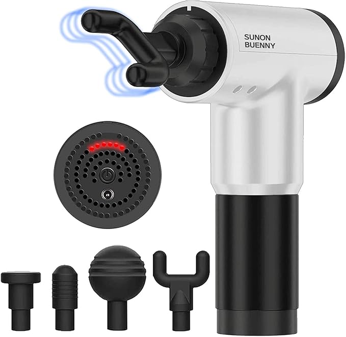 Massage Gun with 6 Speeds for Pain Relief (Silver) .99 Free Shipping Massage Gun with 6 Speeds for Pain Relief (Silver) .99 Free Shipping