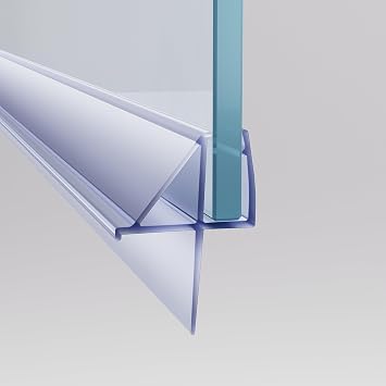 SVNR Shower Door Bottom Seal, 3/16" x 39" Shower Door Seal Strip, Glass Doors Sweep, Stop Leaks and Create a Water Barrier, Clear Vinyl, 5-6MM