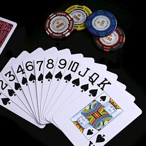 Foto von Simllyda Kunststoff Spielkarten, 2X Playing Cards, Poker Karten, Exquisite Spielkarten, Profi Premium Spielkarten für Texas Holdem Poker