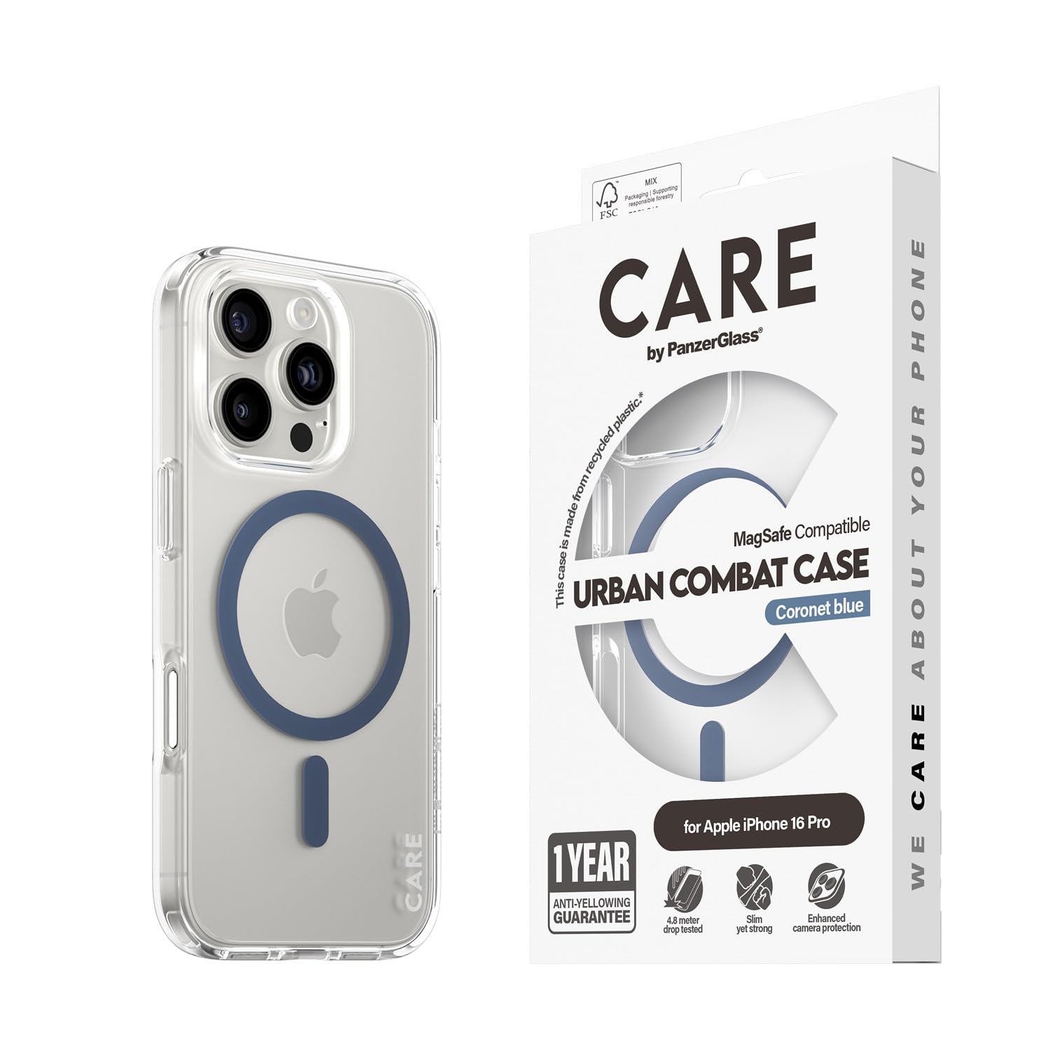 Custodia Urban Combat MagSafe Per IPhone 16 Pro Max – Colore Pesca, Antiurto Testata 4,8 M, Plastica Riciclata, Anti-ingiallimento - 2