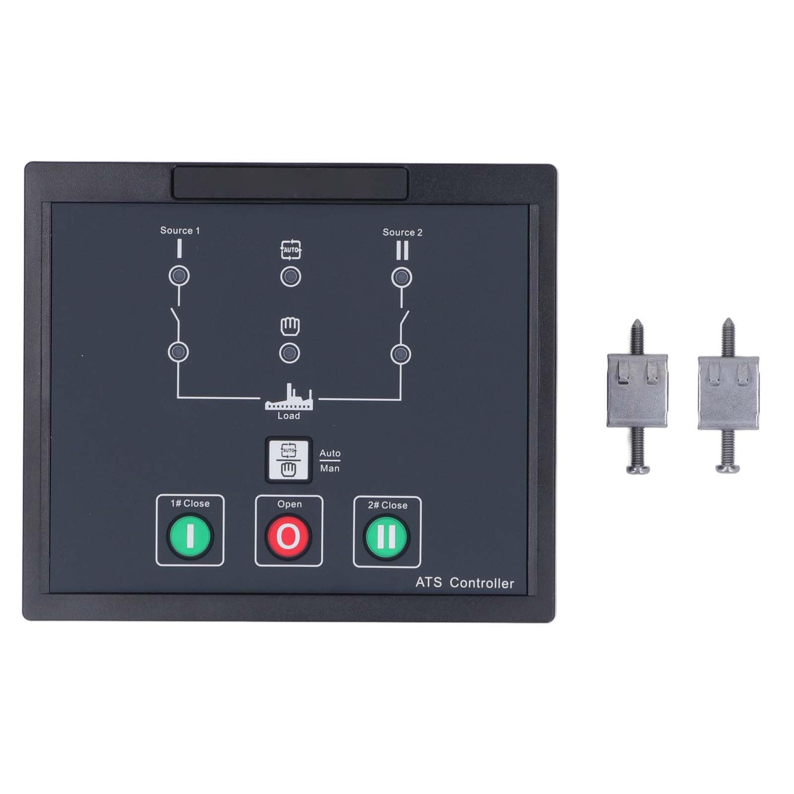 Aramox Controlador de Generador Generador ABS Controlador ATS AC170 a 277V Pantalla LCD Retroiluminada IP65 Conmutación de Potencia Dual para Paneles de Grupo Electrógeno Sistemas de Transferencia y