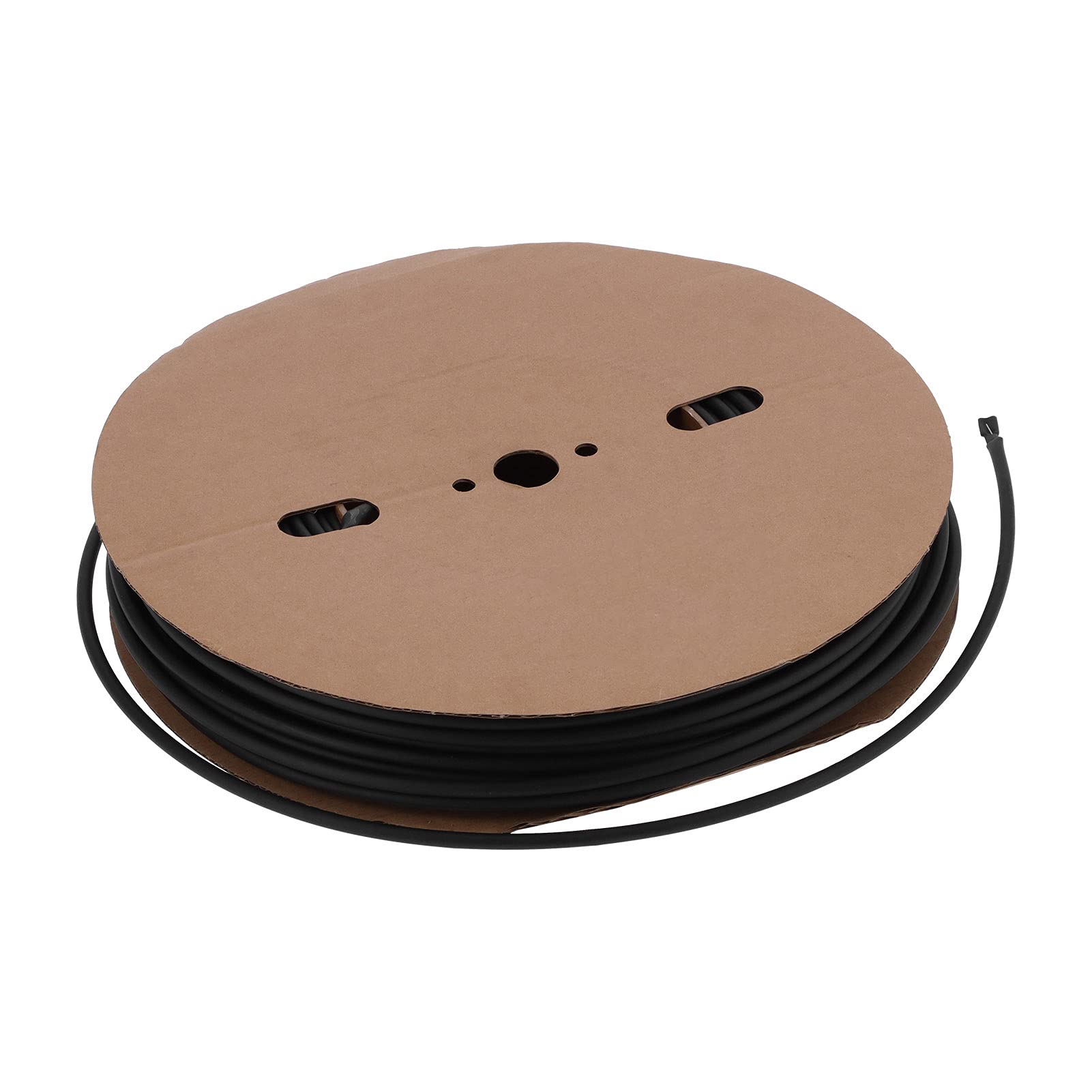 Fafeicy 2-Lagen-Wärmeschrumpfschlauchrolle, 100 M Schwarz, 6,4 Mm