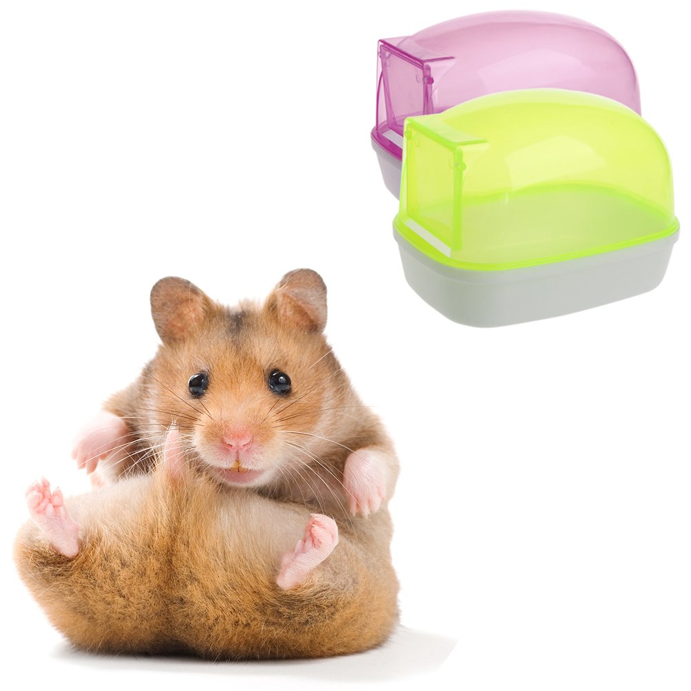 LEYILE Dwarf Hamster Bathroom Sauna Room Sand Bath House for Ferrets Small Animals