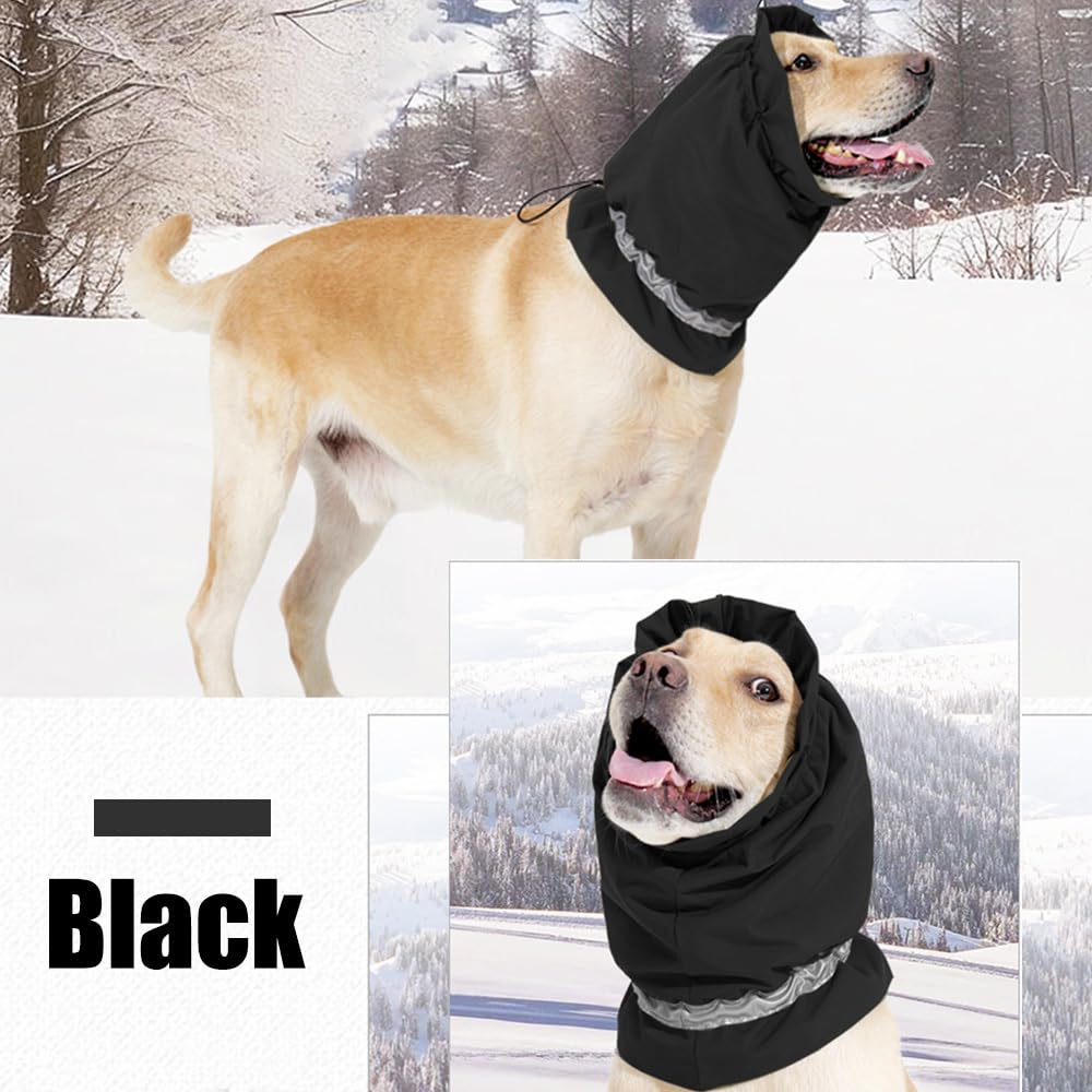 Cuffie per Antirumore Cani, Paraorecchie per Cane Impermeabili con Strisce Riflettenti, Copri Orecchie per Cani Alleviare Ansia, Calmante, Mantiene Caldo e Protegge Freddo
