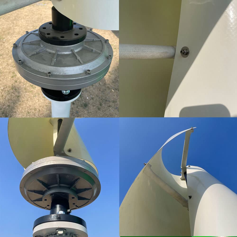 2000W Windkraftanlagen Vertikale 24v 48v 96V 220V Windgenerator für Heimgebrauch Windräder Weiß Grün Klinge 2KW Windturbine (48V mit weißer Klinge)