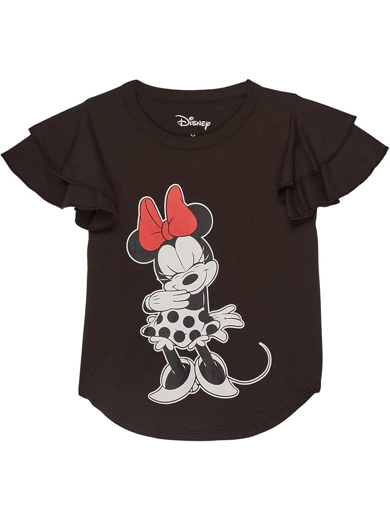 Chaser Minnie Mouse - Red Bow Flutter Sleeve Shirttail Tee (Little Kids/Big Kids)