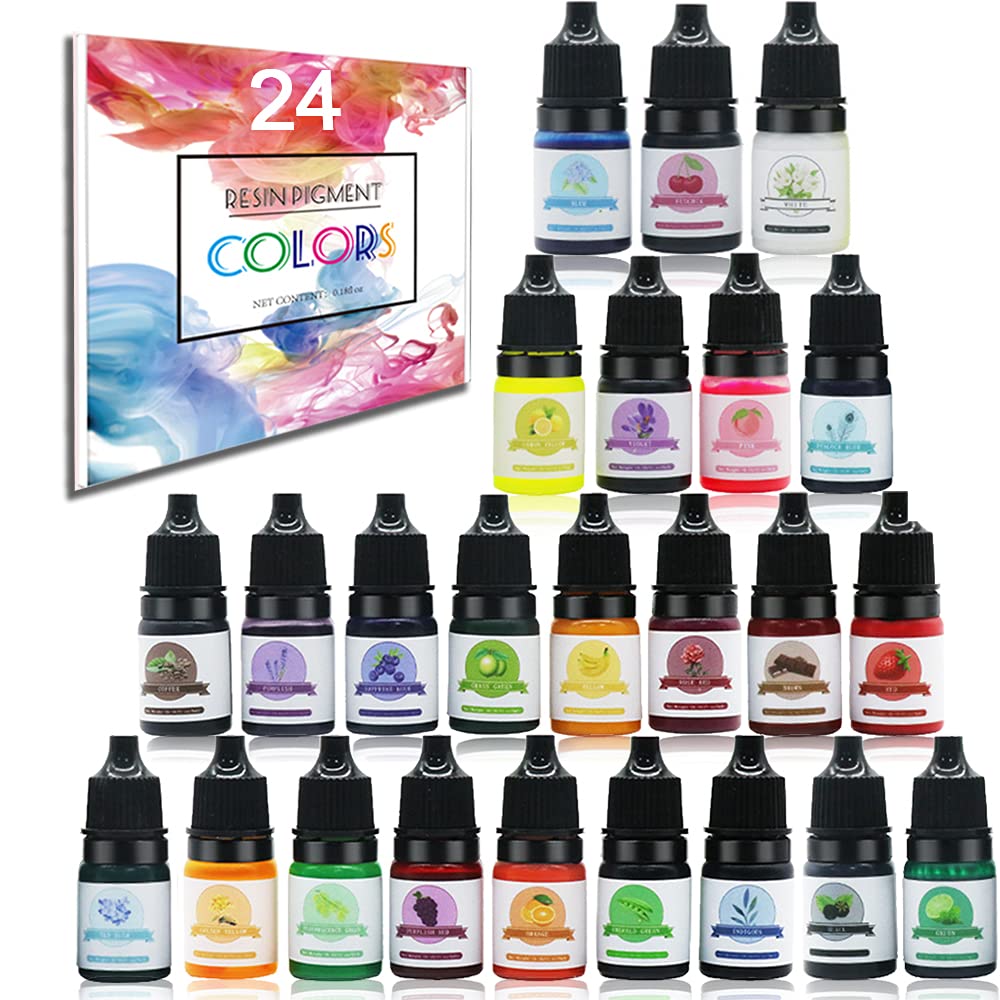 Buy 24 Colors Epoxy Resin Pigment Transparent Epoxy Resin Colorant