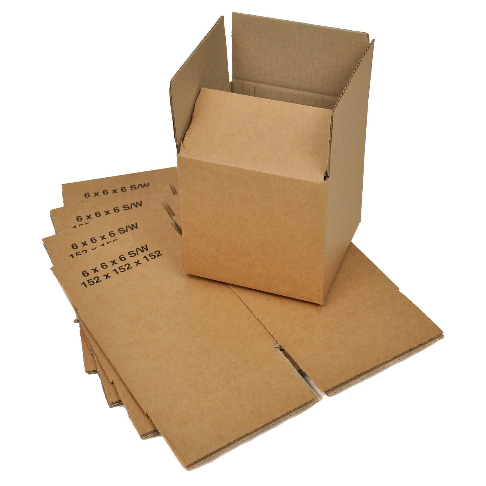 BAG-IT 25x Single Wall Cardboard Packing Boxes 6"x6"x6" (152x152x152mm) Small Parcel Shipping Mailing Postal Gift Cube Postal Shipping Box Mailing Cartons Shipping boxes