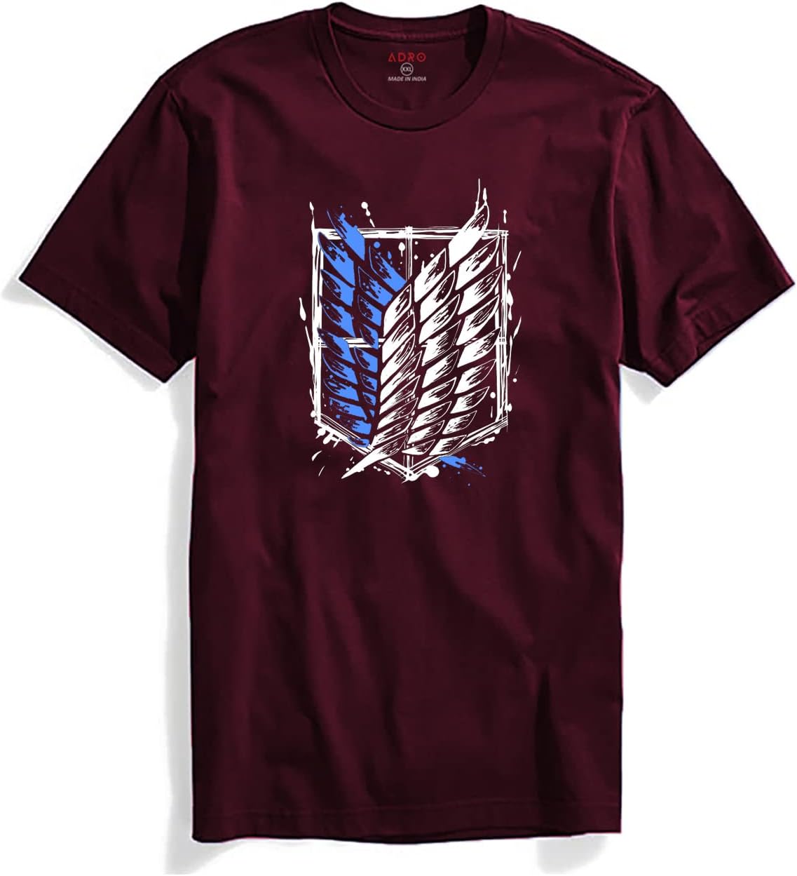 ADROMen's 100% Cotton Regular Fit T-Shirt