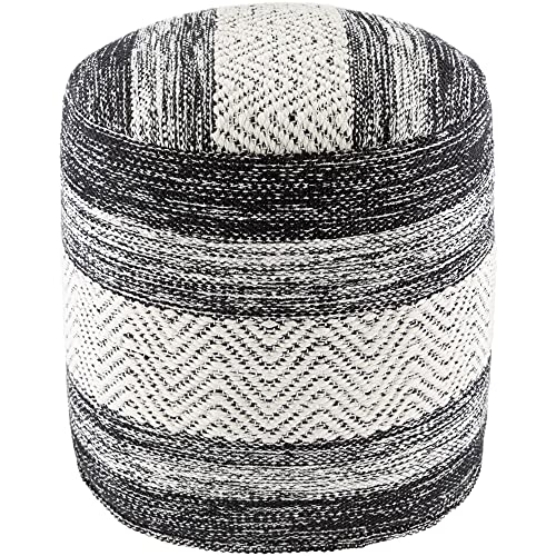 Artistic Weavers Pamosa Pouf, H W X 16" D, Black, 16" H X 16" W X 16" D #TOP25