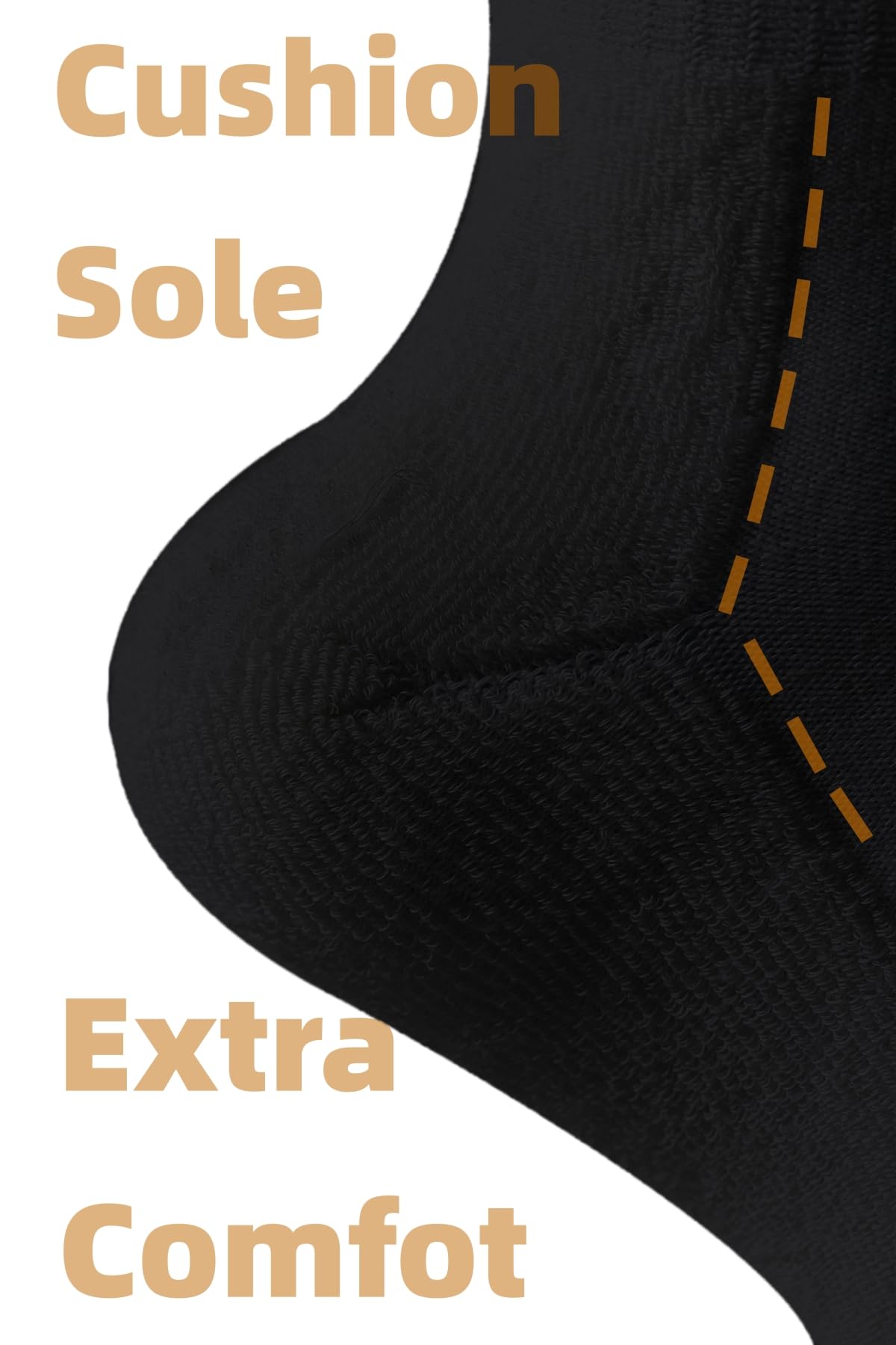 Irisbear - Calcetines de algodón acolchados para mujer, para correr, senderismo, atletismo, largos, 5 pares