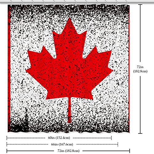 Rideau de douche Canada rouge 183x183 cm pour protéger votre sol - 7