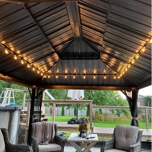 Domi Outdoor Living Domi 12’ X 18’ Hardtop Gazebo Aluminum Frame Canopy With Netting & Curtains thumb #6