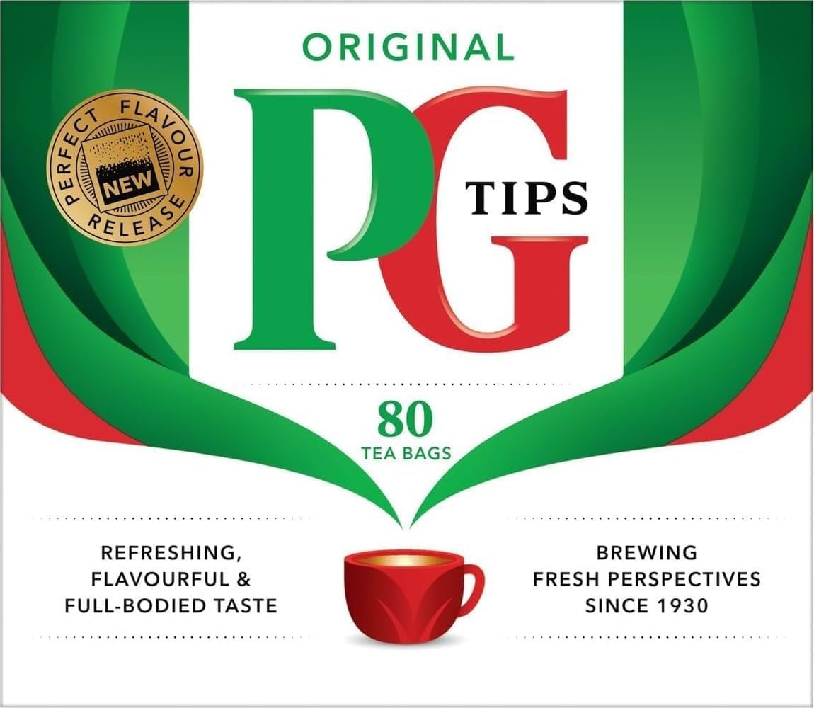 PG Tips Original | Black Tea Bags | Refreshing, Flavourful & Full-Bodied | Perfect Flavour Release | 80 Plant Based Biodegradable Teabags