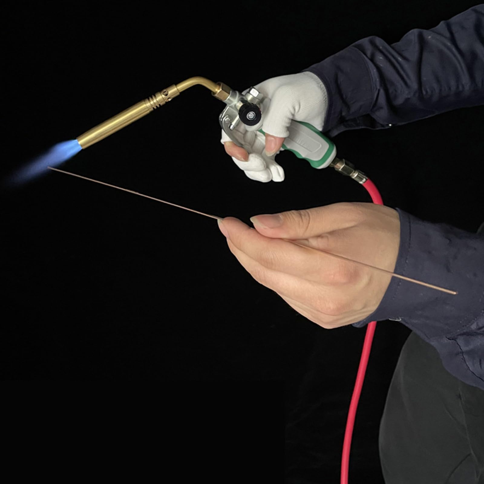 Mapp Torche avec flamme réglable Double ouverture Tuyau de soudure pour diverses applications de travail des métaux MAPP