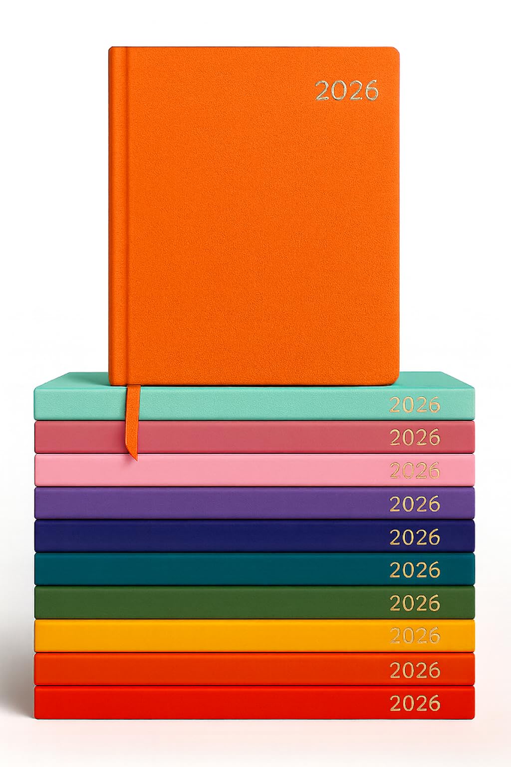 Top Sale 2026 Day Per Page/Week To View A4/A5 Yearly Diary with Hard Cover (Orange, A4 Day To Page) โ image 1
