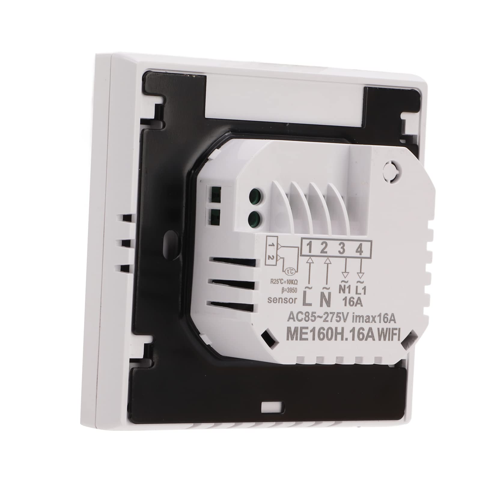 Fafeicy ME160 Termostato WiFi Inteligente Pantalla Táctil Pantalla a Color Programable con Humedad PM2.5 Pronóstico del Tiempo para el Hogar Oficina Hotel 220 V (3A)