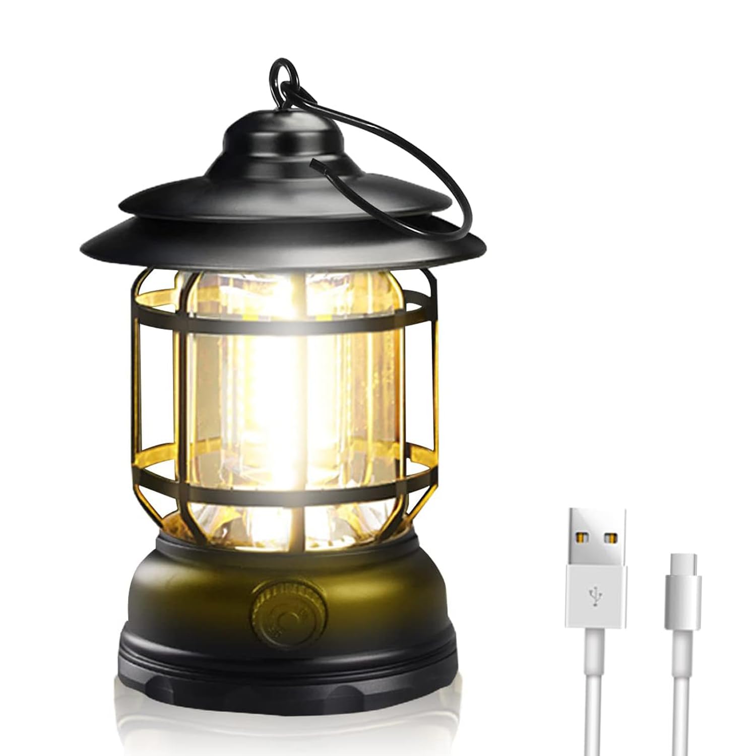 EYUVAA LABEL LED Rechargeable Camping Lantern| USB Powered Vintage LED Camping Light, Waterproof and Dimmable Lamp for Outdoor, Hiking, Tent, Home and Emergency Use (Pack of 1)-picture-12