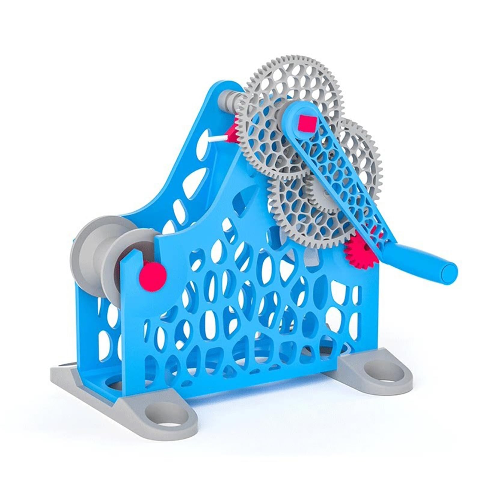 Przewijacz filamentu do drukarki 3D z korbą/elektryczną, 1 kg przewijacz drutu reroler filamentu dla fanów druku 3D, niebieski, ręczny