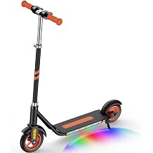 Electric Scooter for Kids, LED Light Up Wheels, Adjustable Height E Scooter