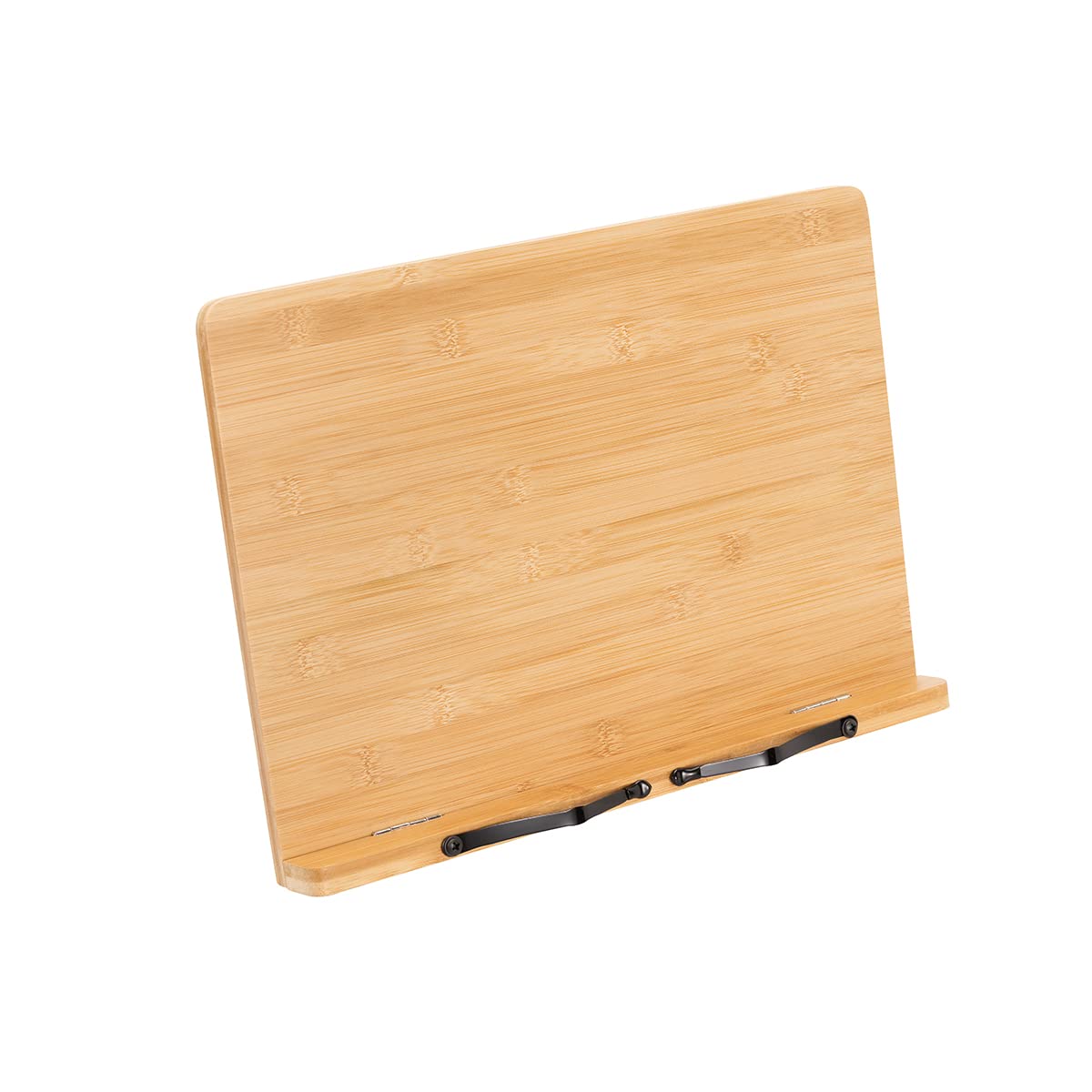 TMS-​200-​WOOD - leggio da tavolo regolabile in legno di bambù con tiranti ferma-​carte